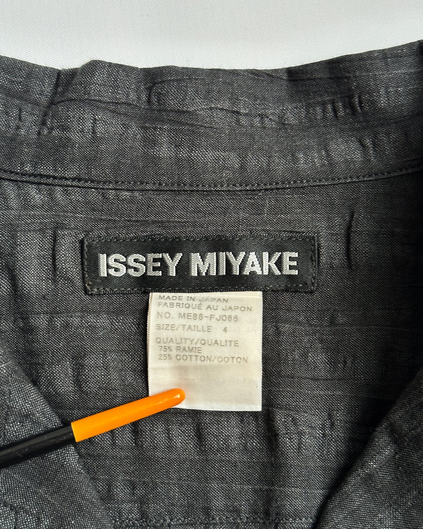 Issey Miyake Textured Camp Collar Shirt