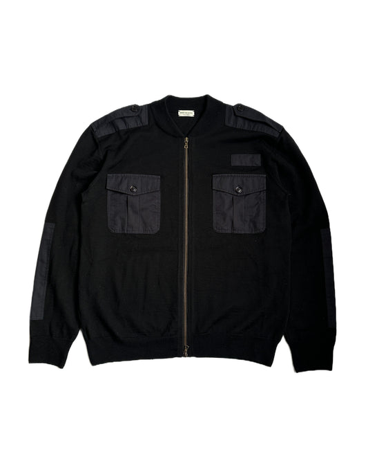 Dries Van Noten Full Zip Military Sweater