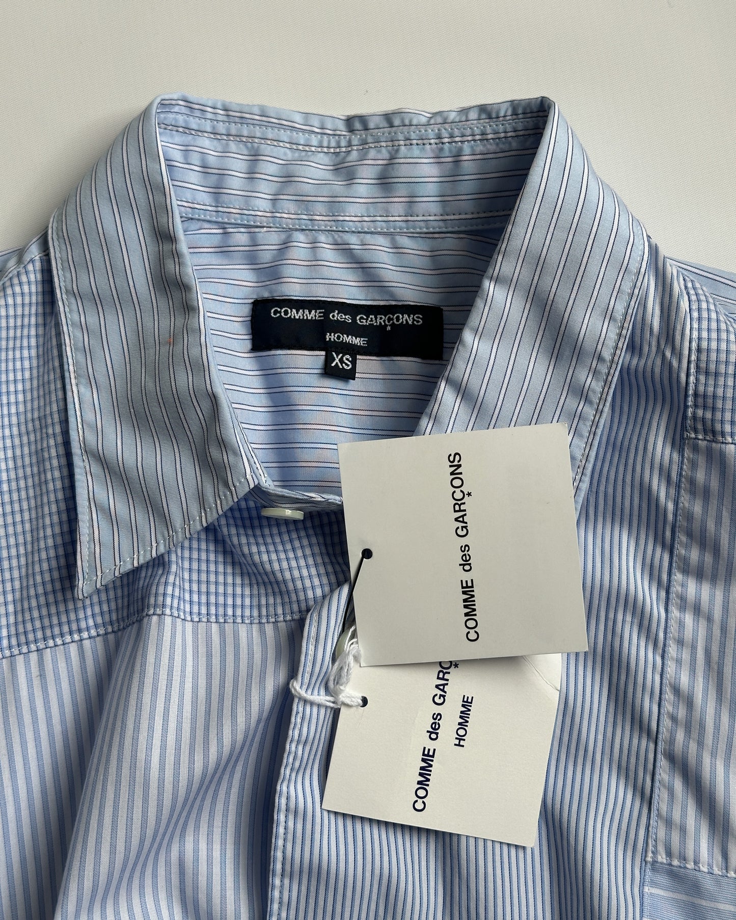 Comme des Garcons Homme Patchwork Short Sleeve Button Up Shirt