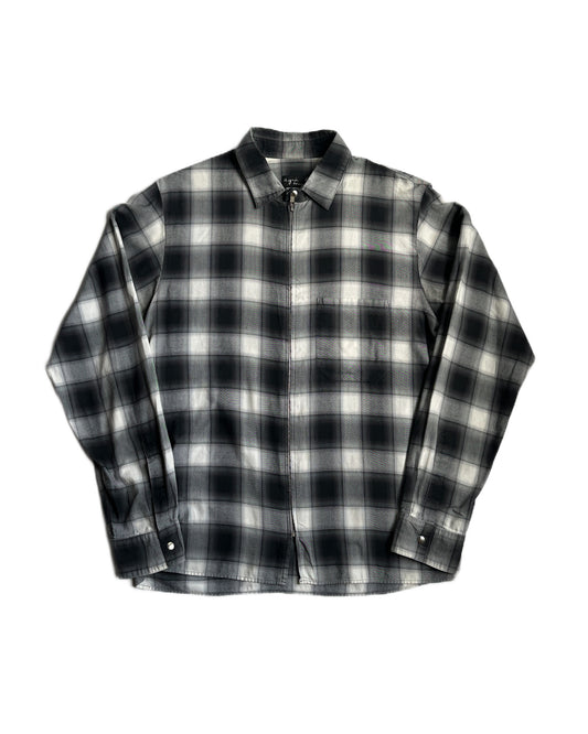agnes B. Shadow Plaid Zip Shirt