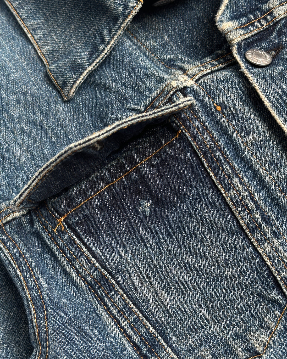 Helmut Lang 2000s Distressed Denim Jacket