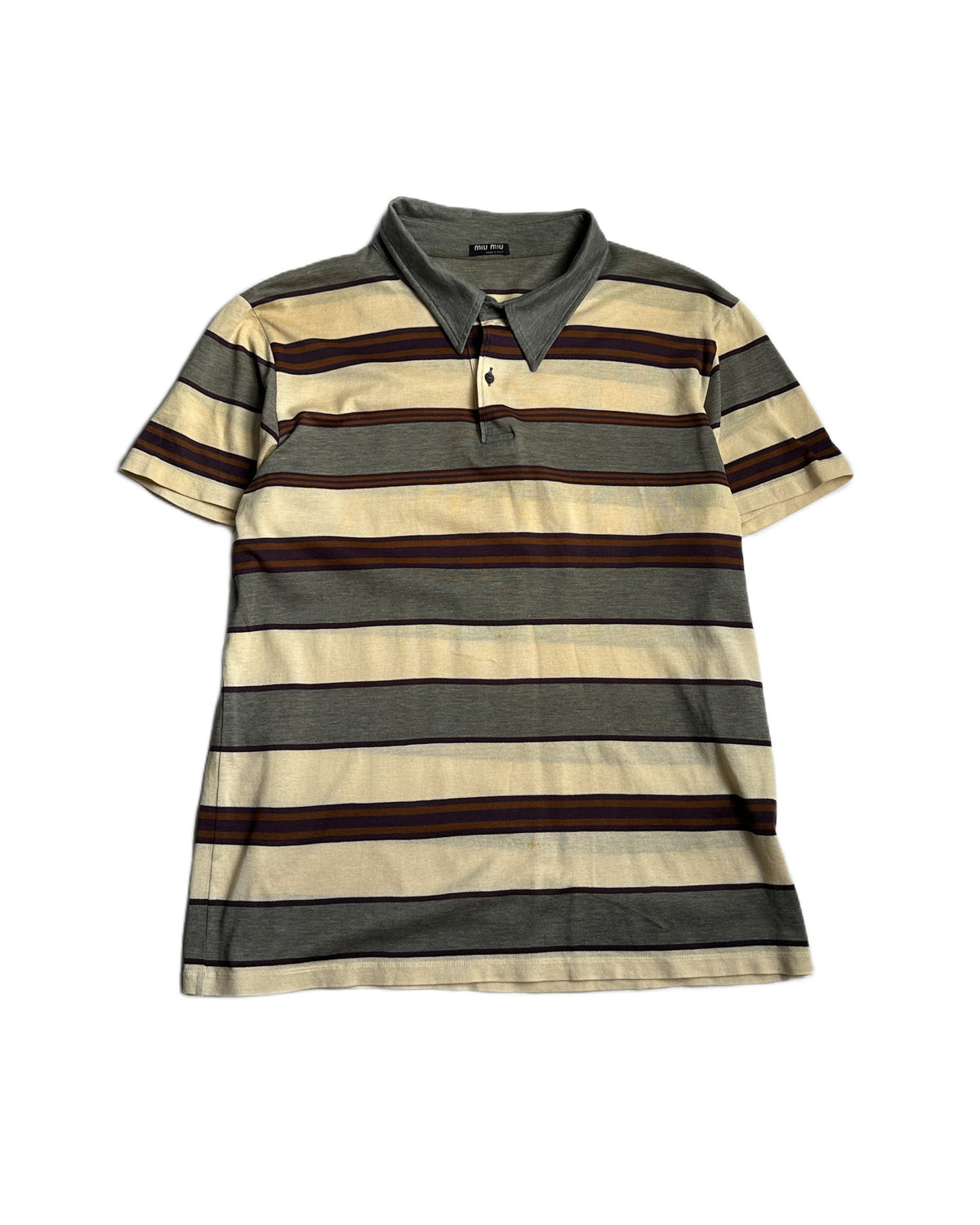 Miu Miu Striped Polo
