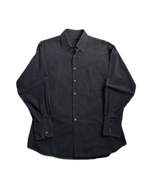 Gucci by Tom Ford 1990s Striped Button Up Shirt