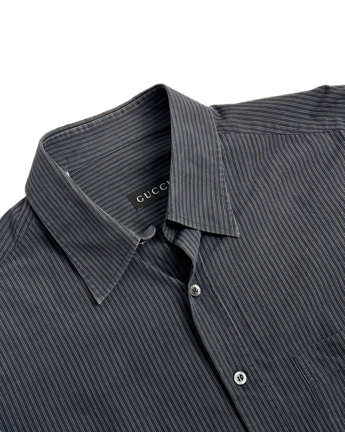 Gucci by Tom Ford 1990s Striped Button Up Shirt