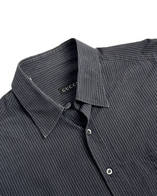Gucci by Tom Ford 1990s Striped Button Up Shirt