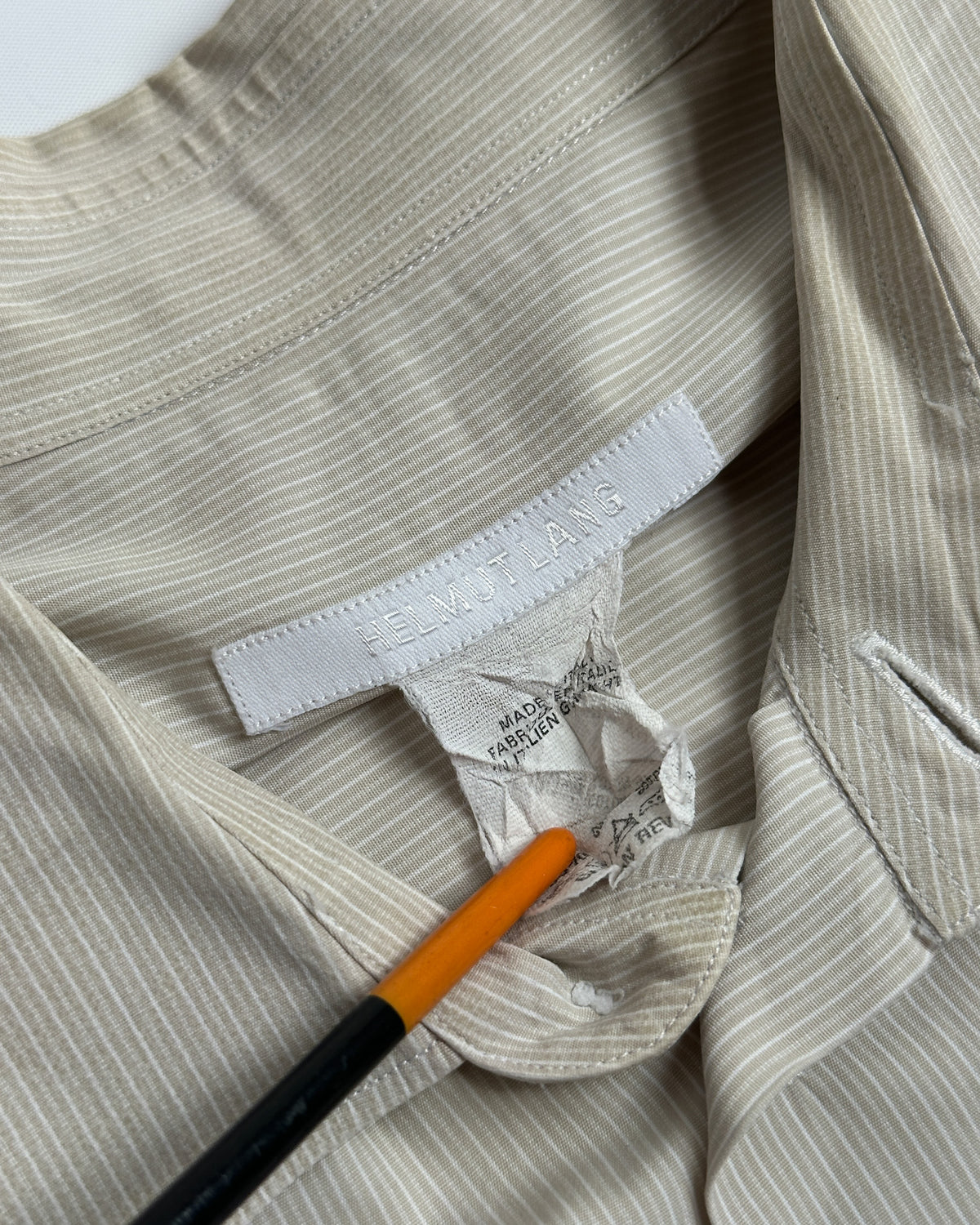 Vintage 2000s Helmut Lang Striped Button Up Shirt