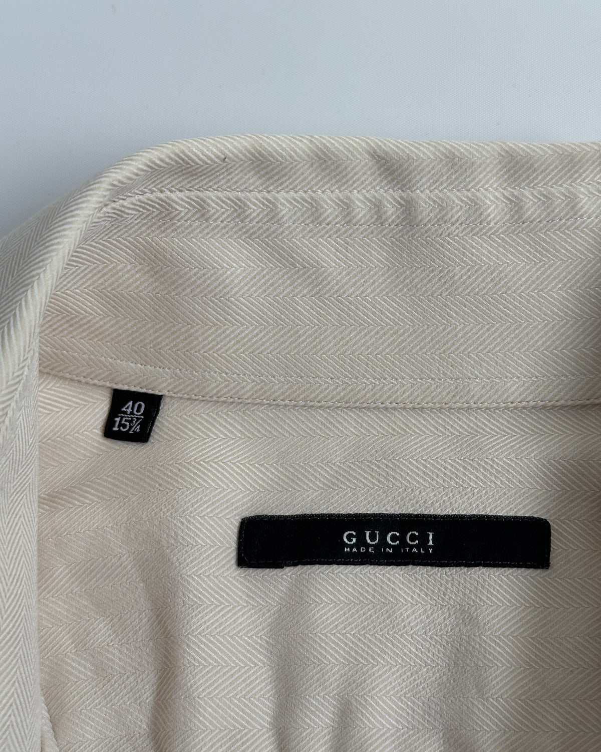 Gucci by Tom Ford Herringbone Button Up Shirt