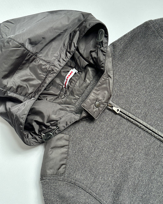 Prada Sport Wool Zip Hoodie