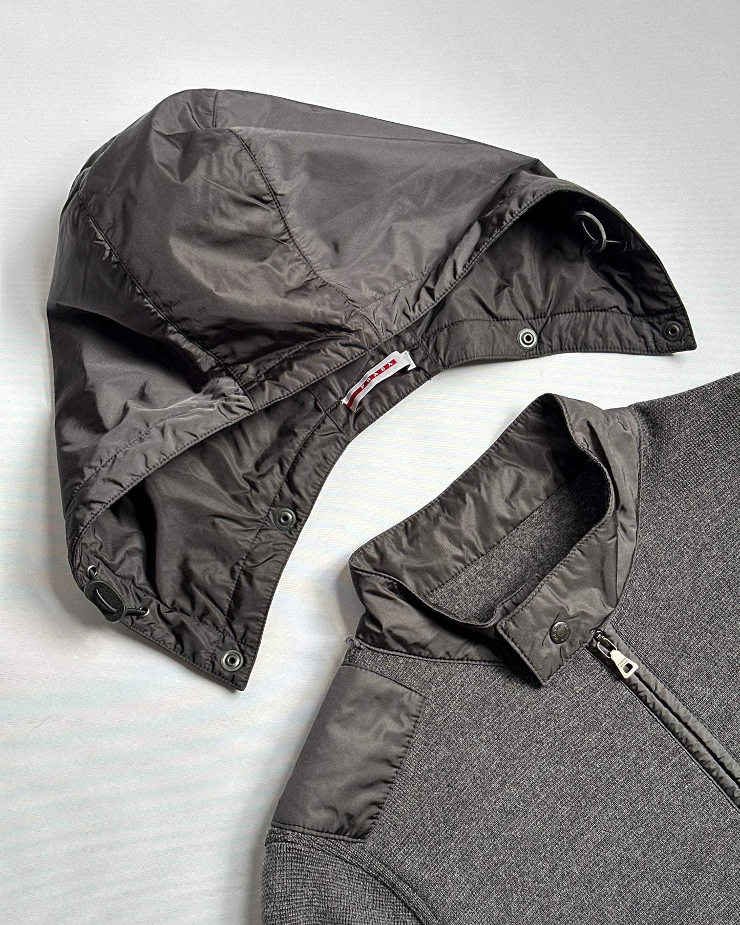 Prada Sport Wool Zip Hoodie