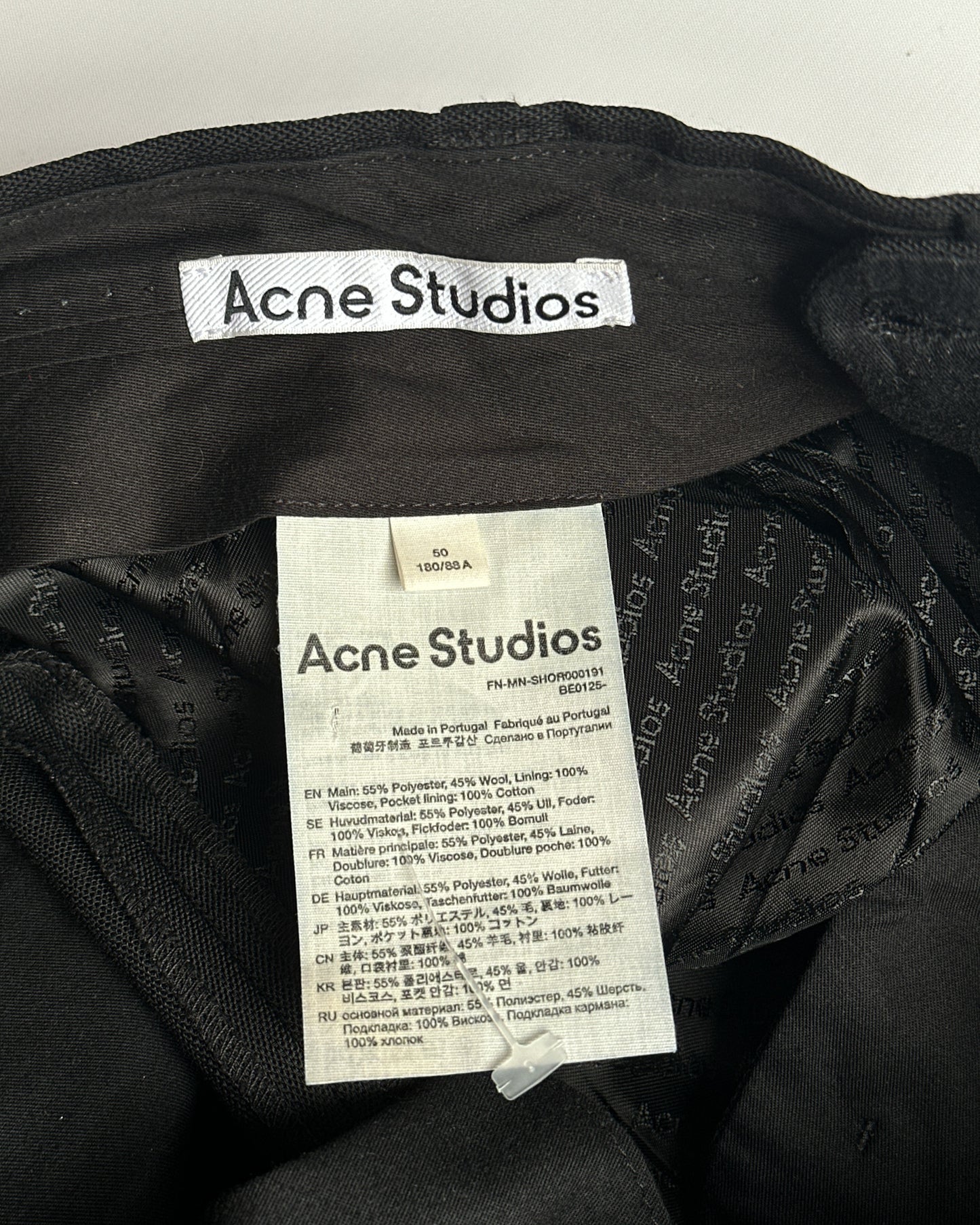 Acne Studios Pleated Wide Leg Shorts