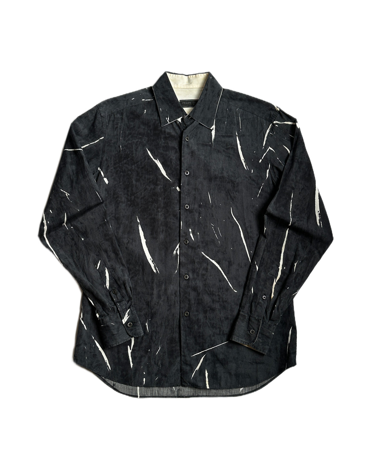 Prada Abstract Print Button Up Shirt