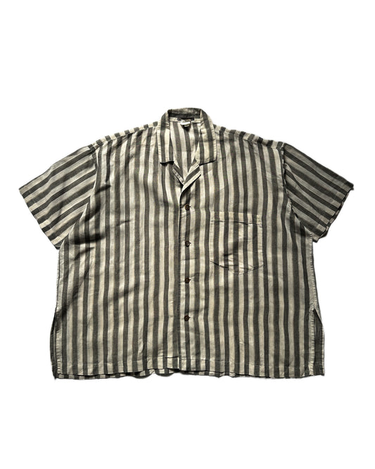 Vintage Issey Miyake Striped Camp Collar Shirt