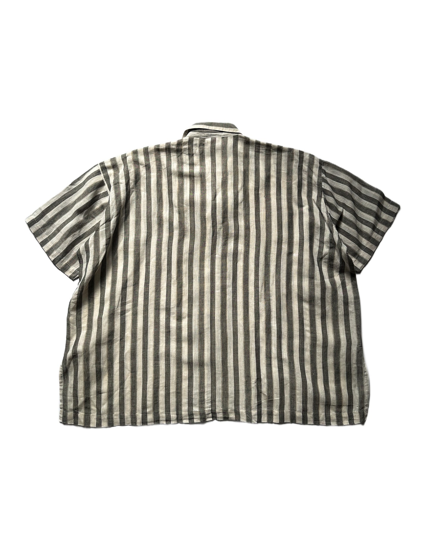 Vintage Issey Miyake Striped Camp Collar Shirt