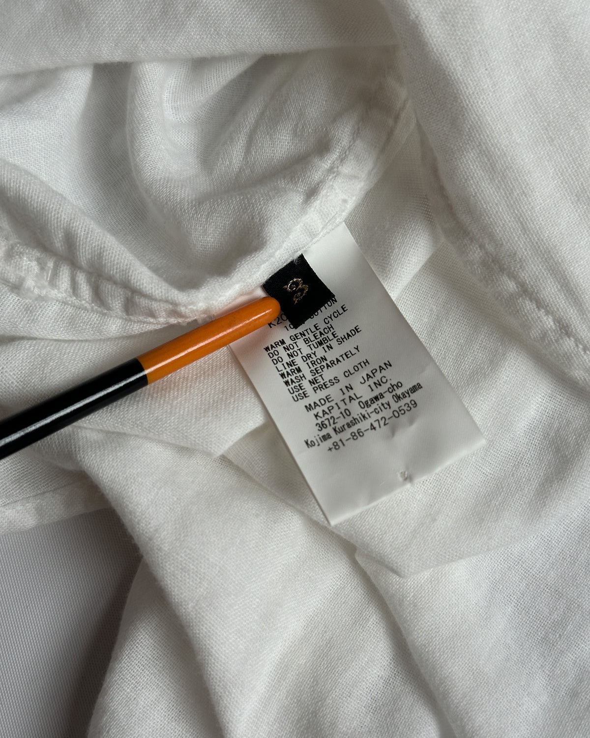 Kapital Wrap Collar Shirt