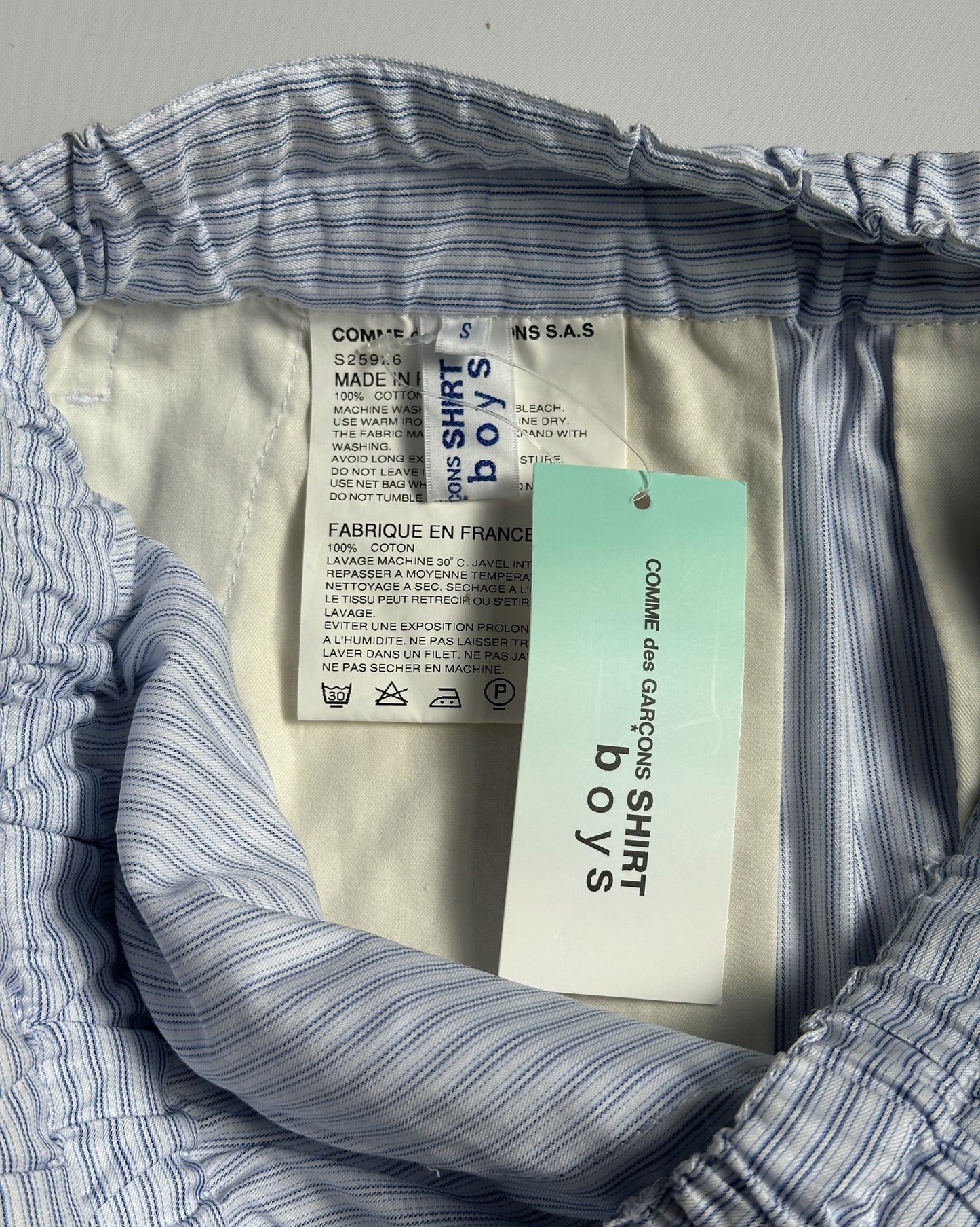 Comme des Garcons SHIRT boy Striped Shorts