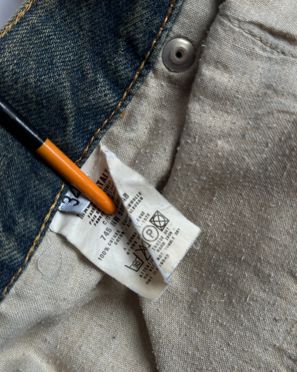 Helmut Lang Vintage Stained Bootcut Jeans