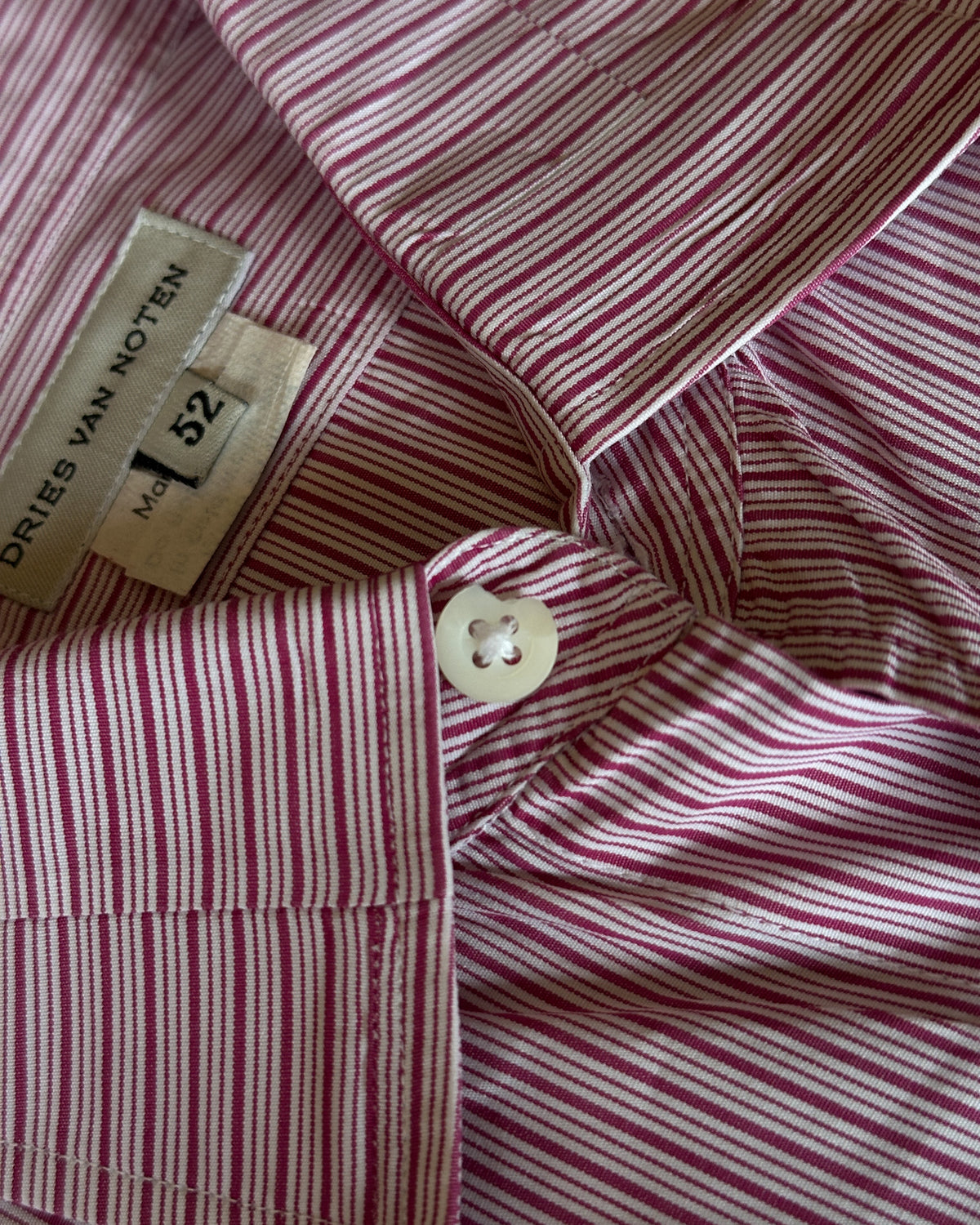 Vintage Dries Van Noten Striped Button Up Shirt