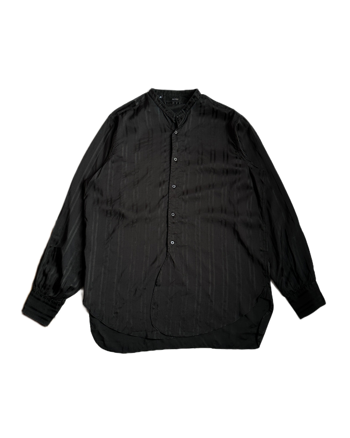 Gucci by Tom Ford Silk Band Collar Shirt