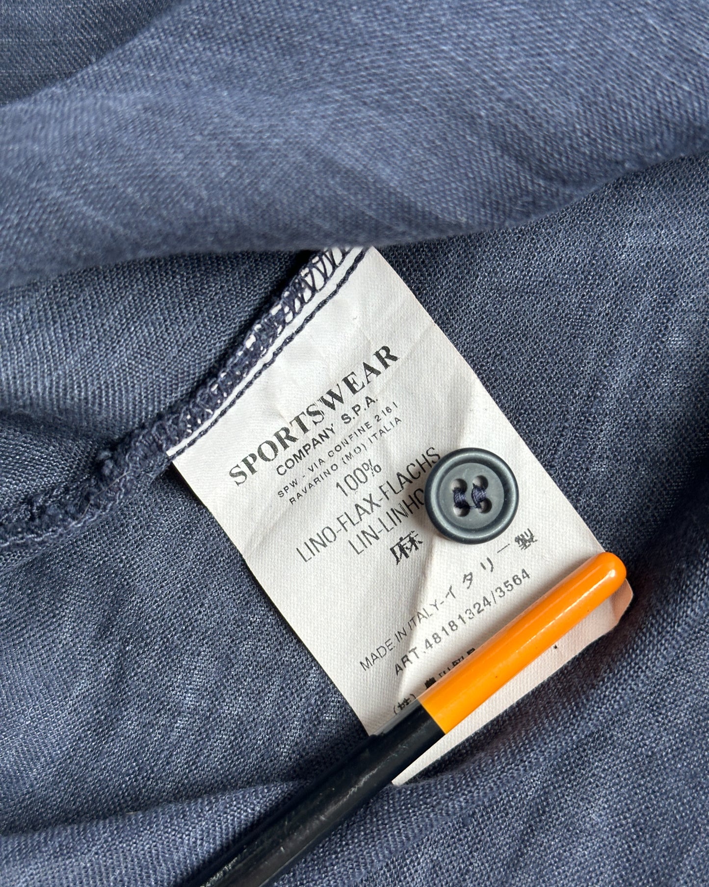 C.P. Company Striped Linen Short Sleeve Button Up