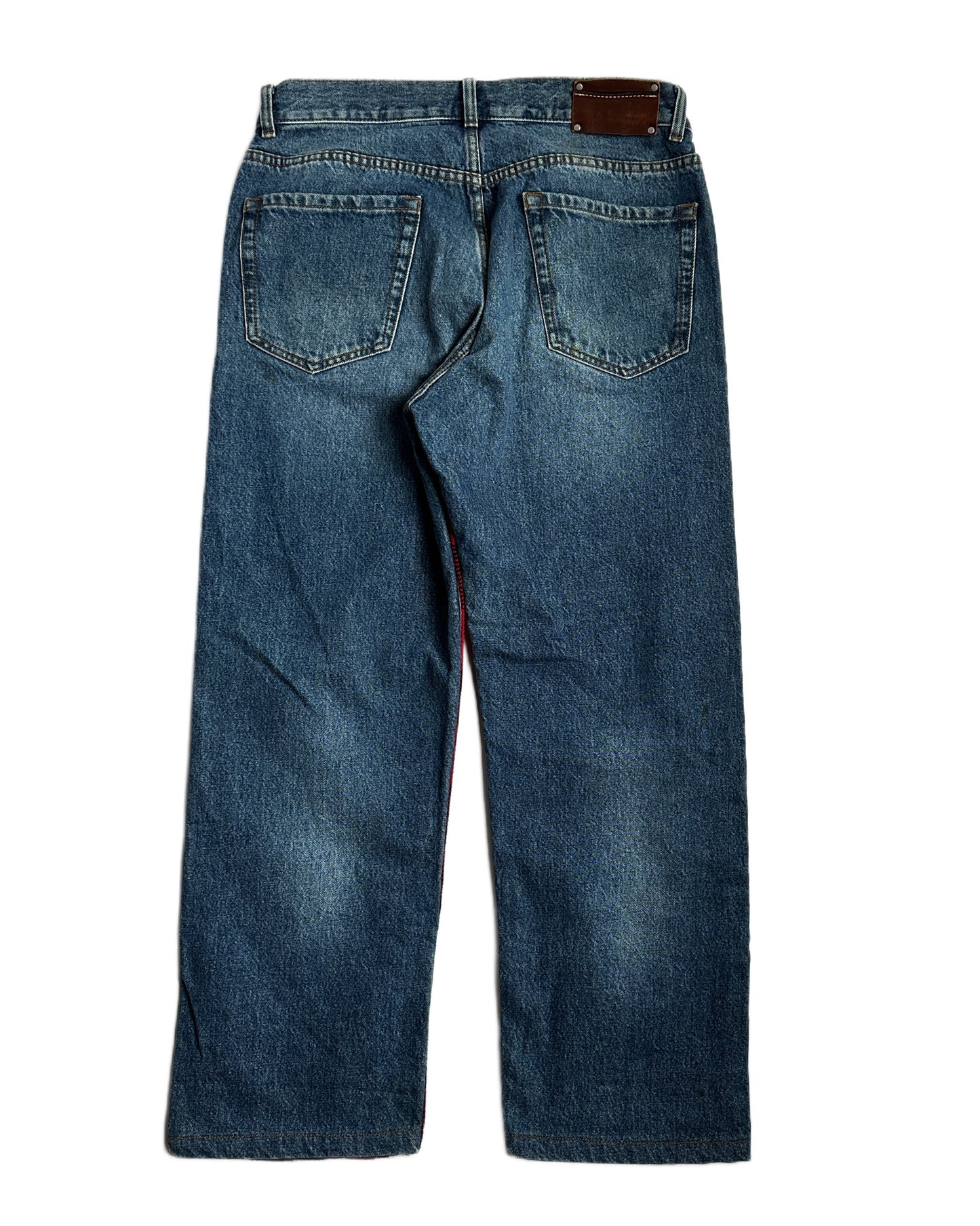 Dries Van Noten Wool-Lined Straight Jeans
