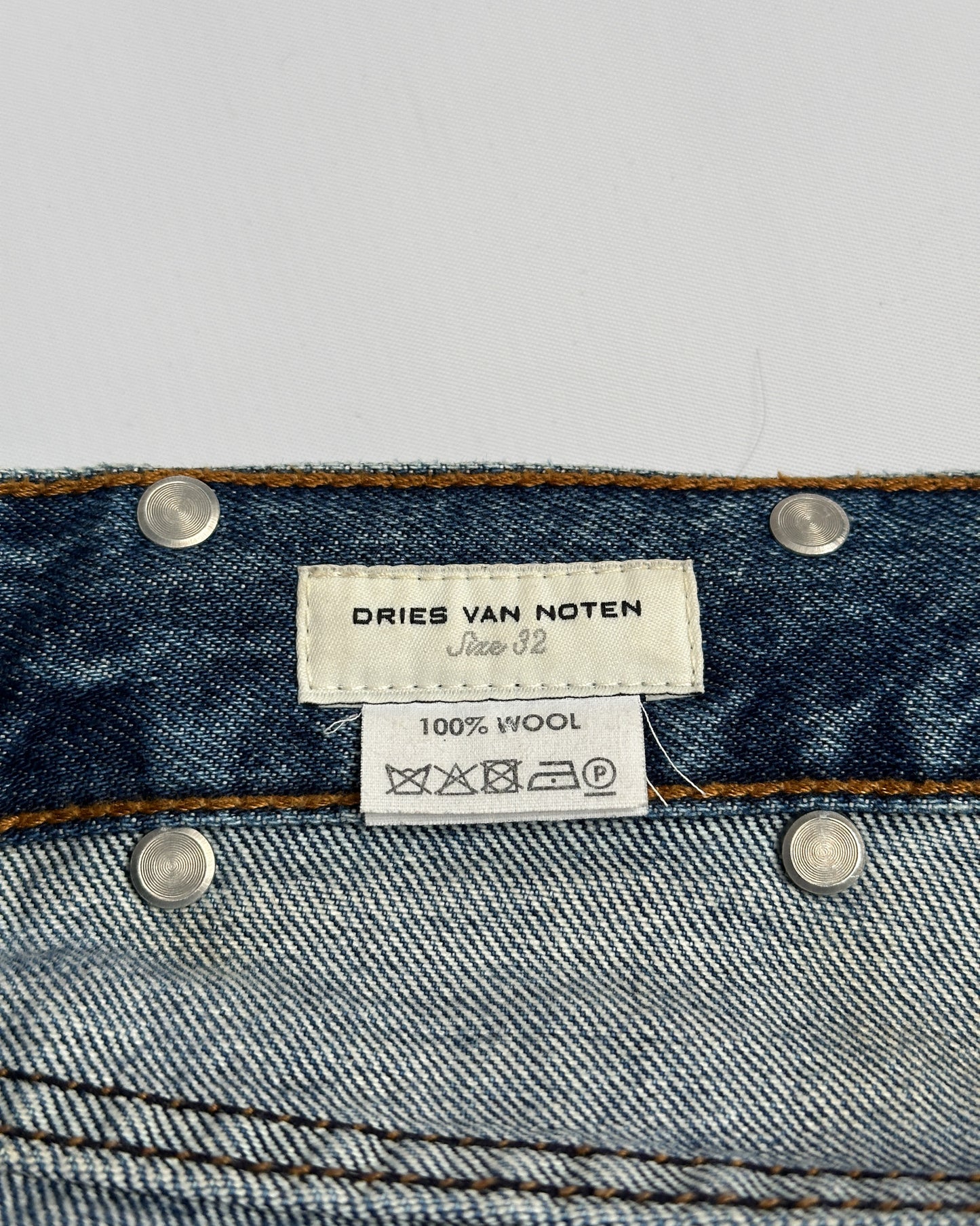 Dries Van Noten Wool-Lined Straight Jeans