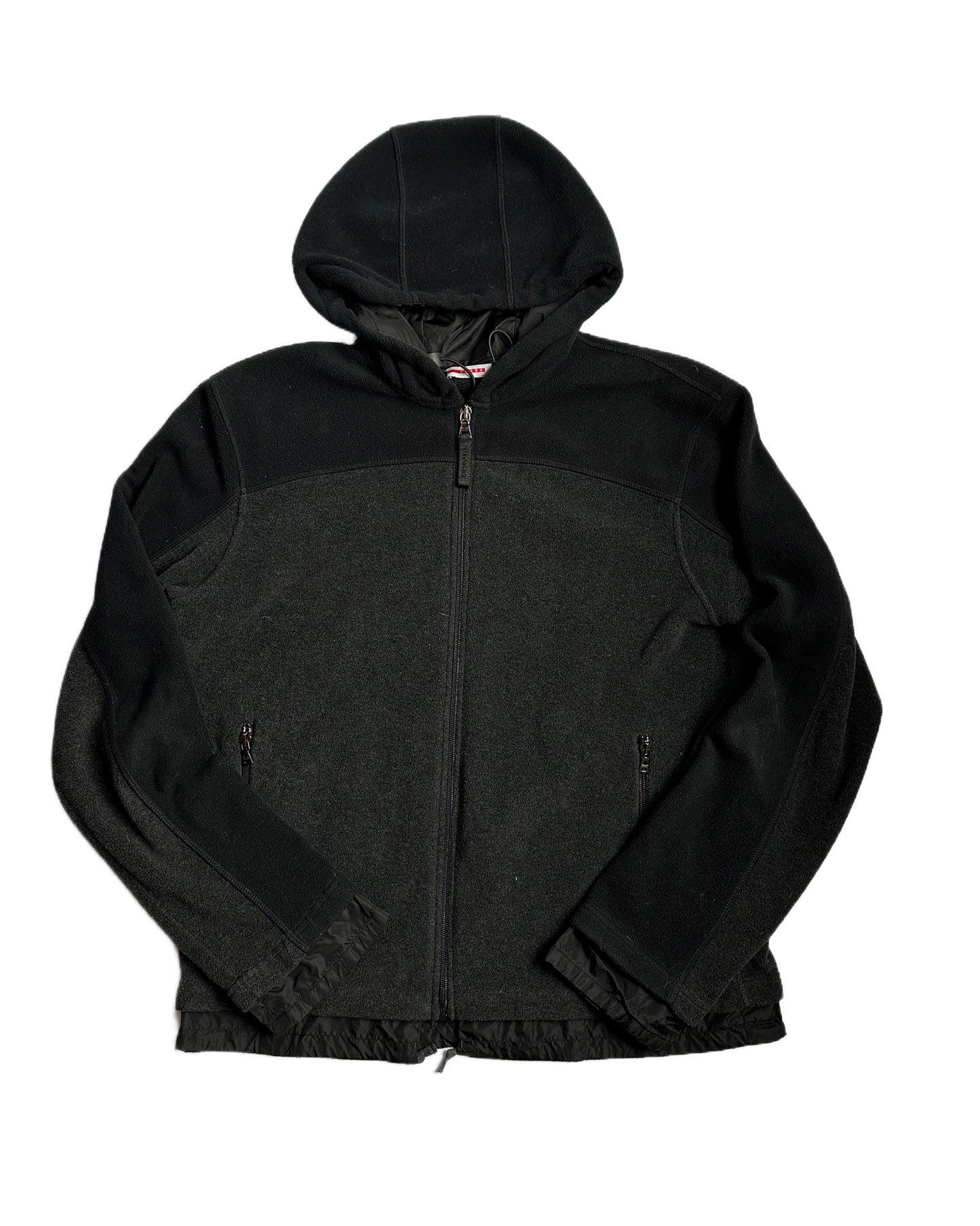 Prada Sport 2006 Fleece Paneled Zip Hoodie