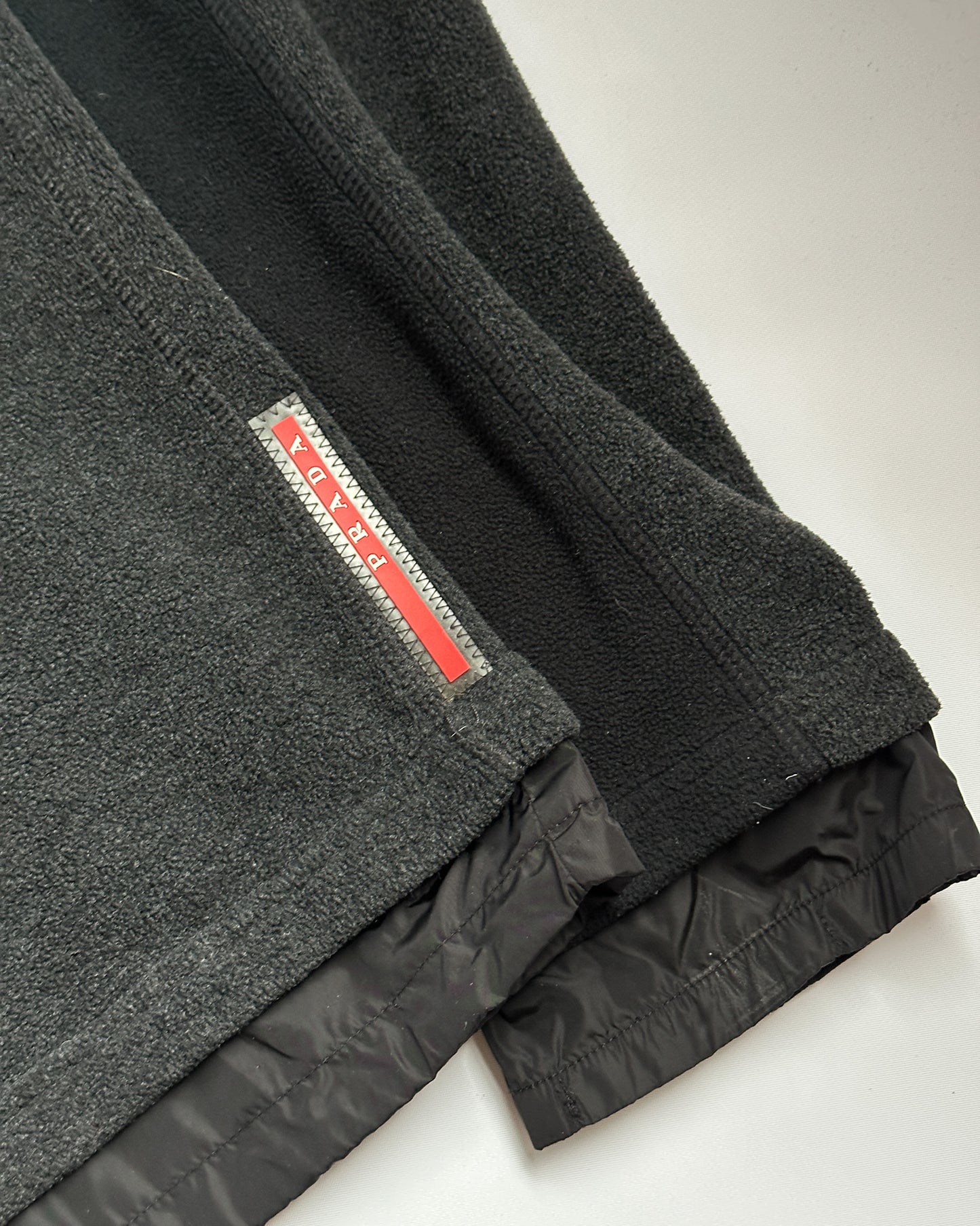 Prada Sport 2006 Fleece Paneled Zip Hoodie
