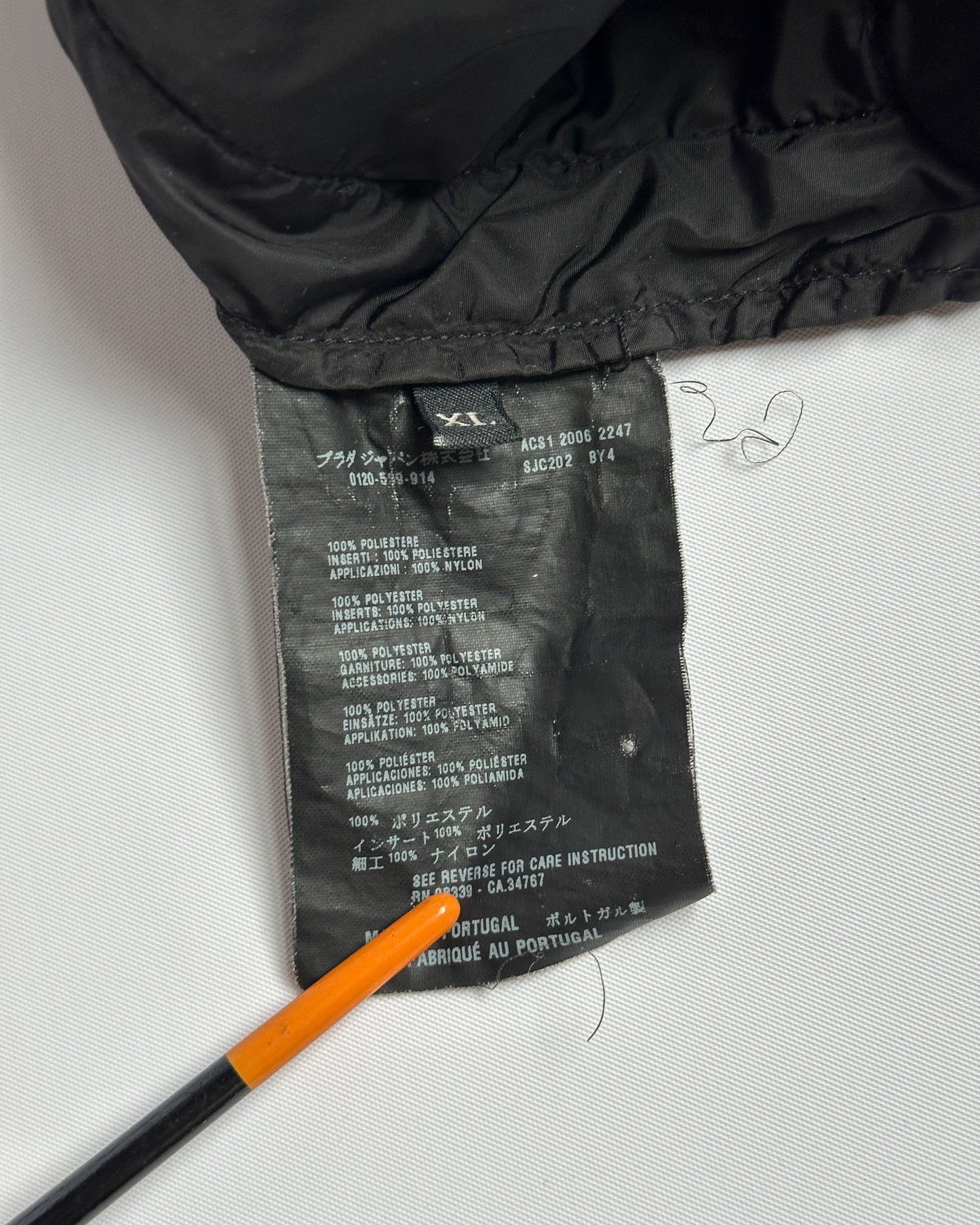 Prada Sport 2006 Fleece Paneled Zip Hoodie