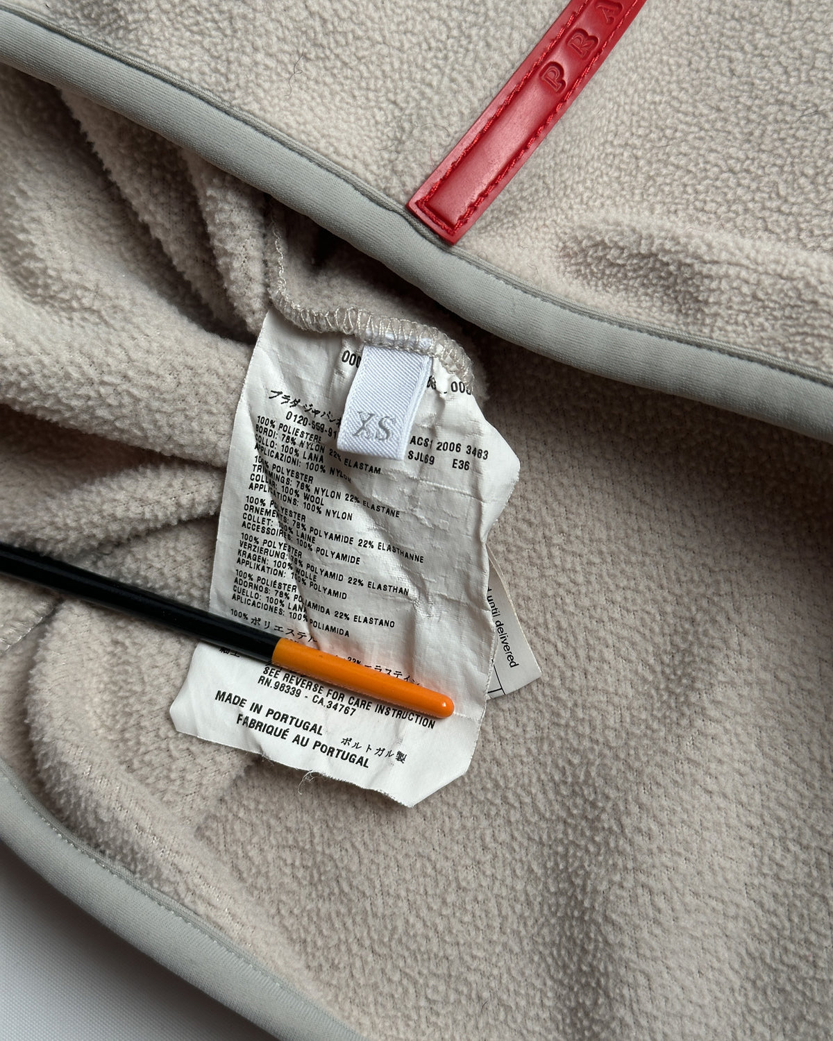 Prada Sport 2006 Half Zip Fleece Pullover