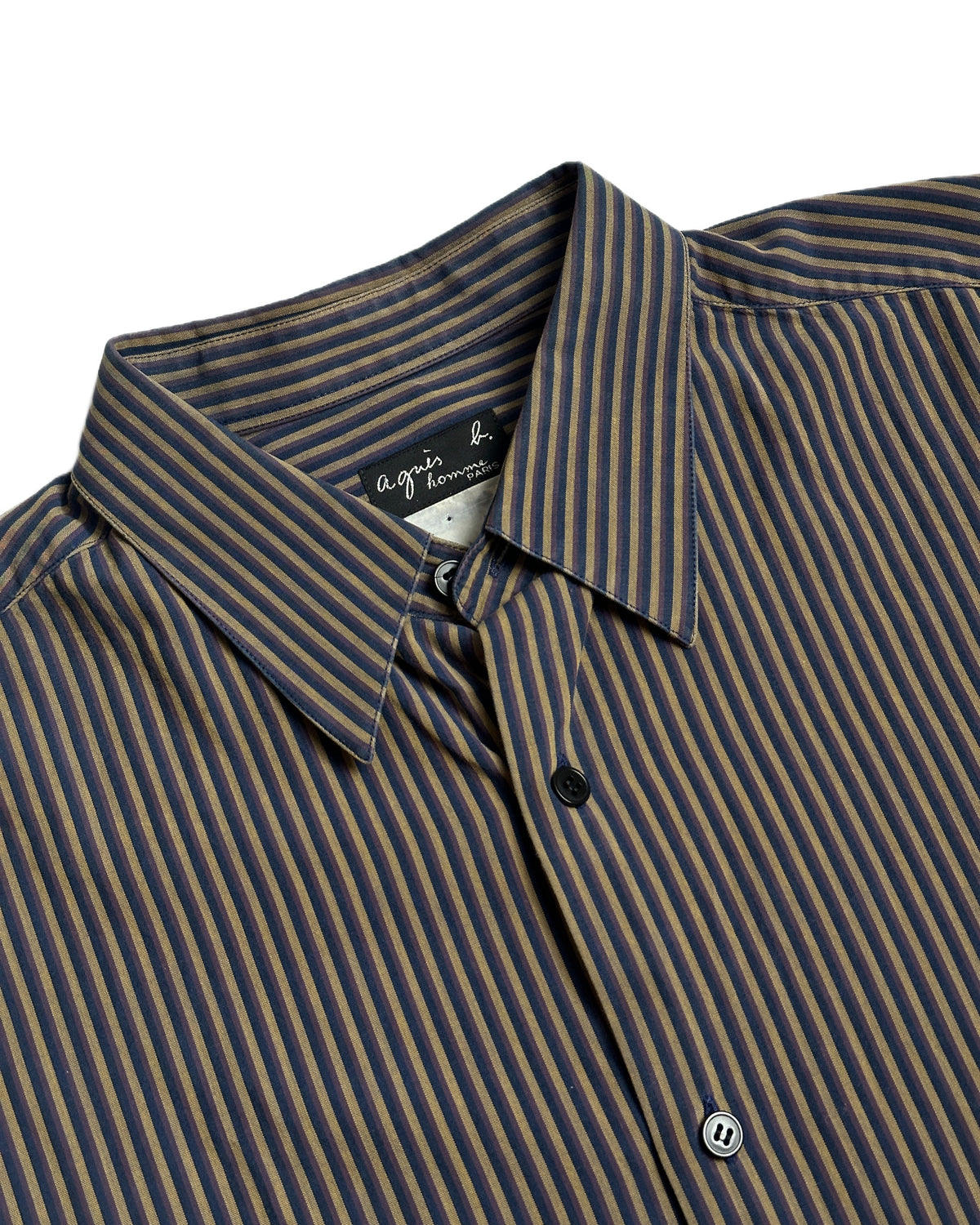 agnes b. Striped Button Up Shirt