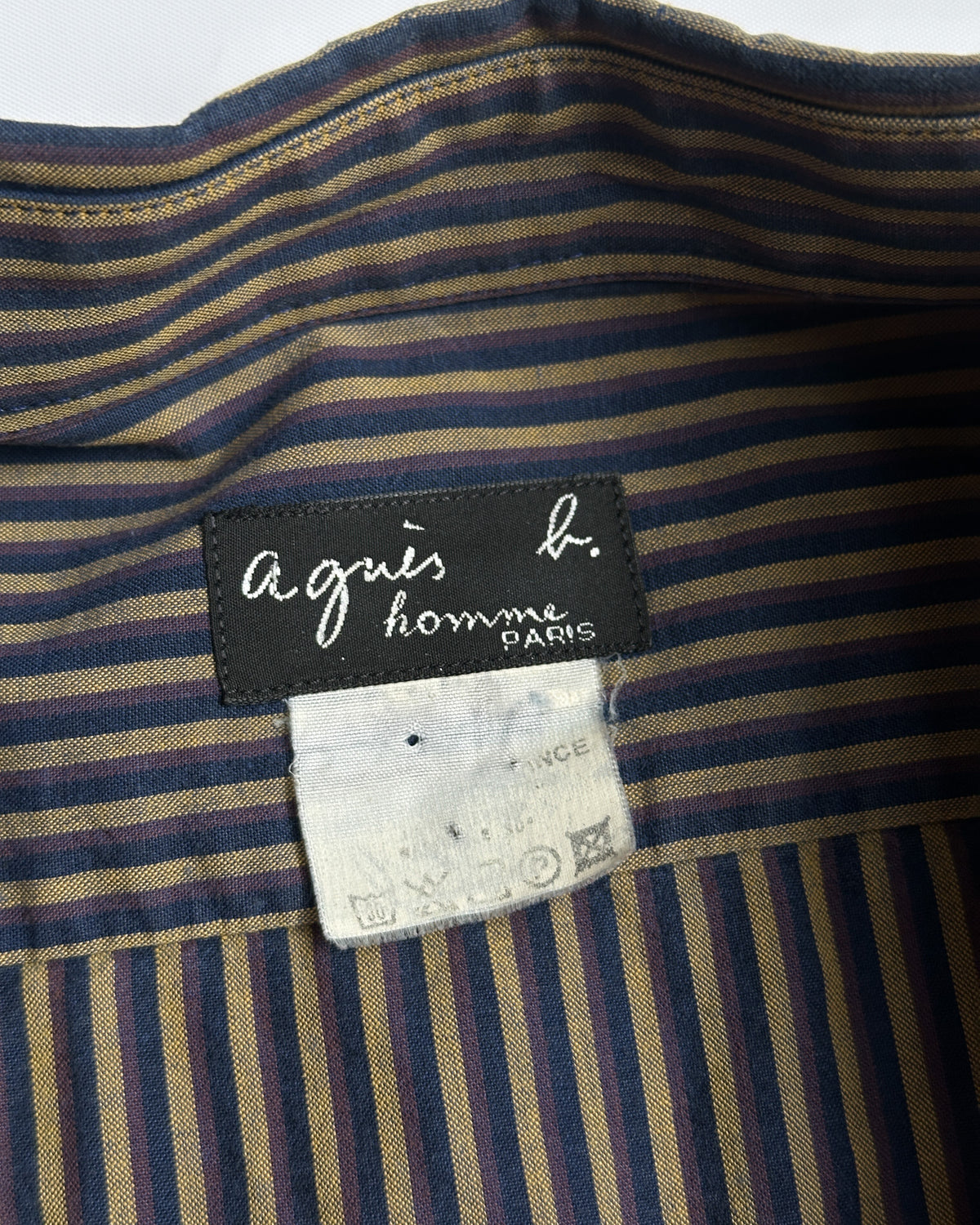 agnes b. Striped Button Up Shirt