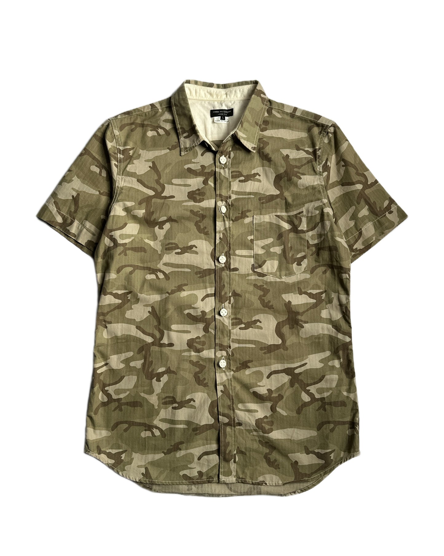 Comme des Garcons Homme Plus Camouflage Short Sleeve Button Up