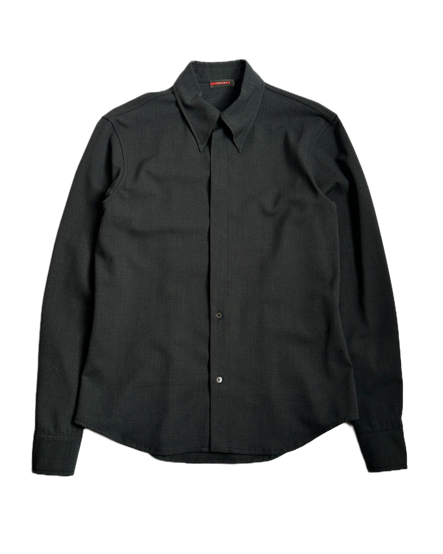 Prada Sport Wool Zip Button Up Shirt