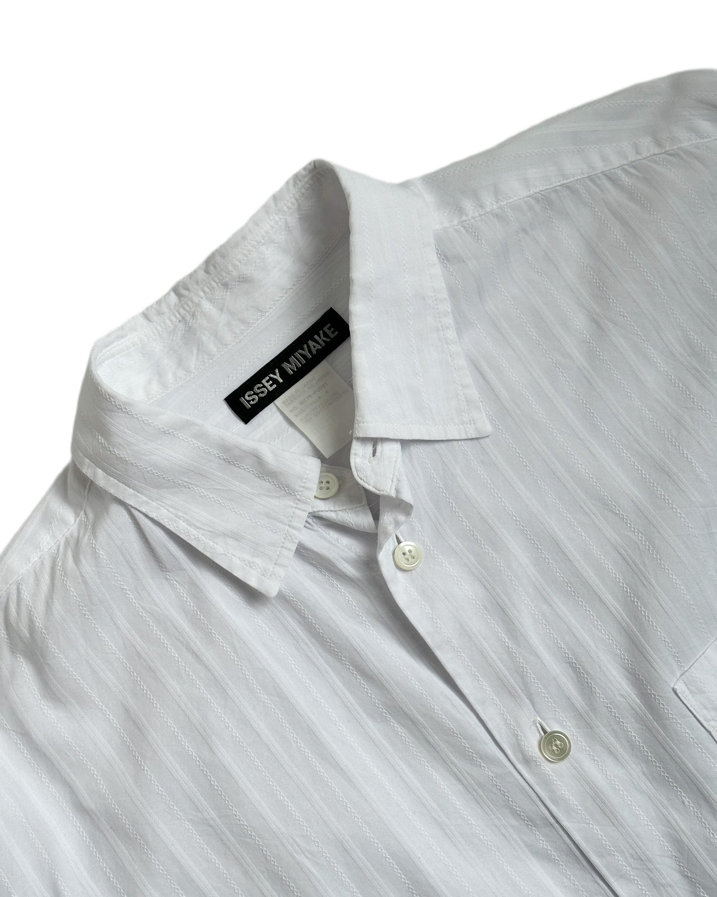 Issey Miyake Tonal Embroidered Button Up Shirt