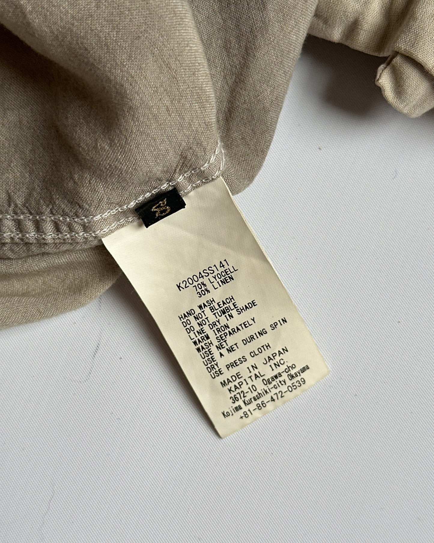 Kapital Linen Camp Collar Shirt