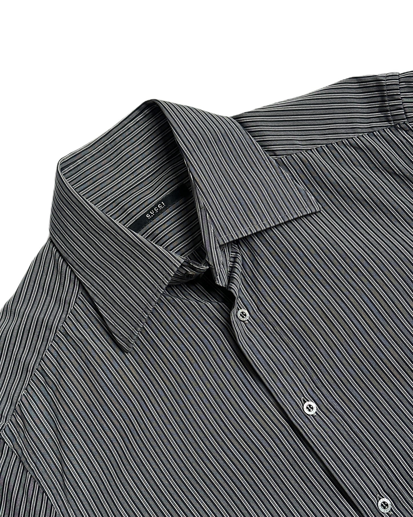 Gucci by Tom Ford Pinstriped Button Up Shirt