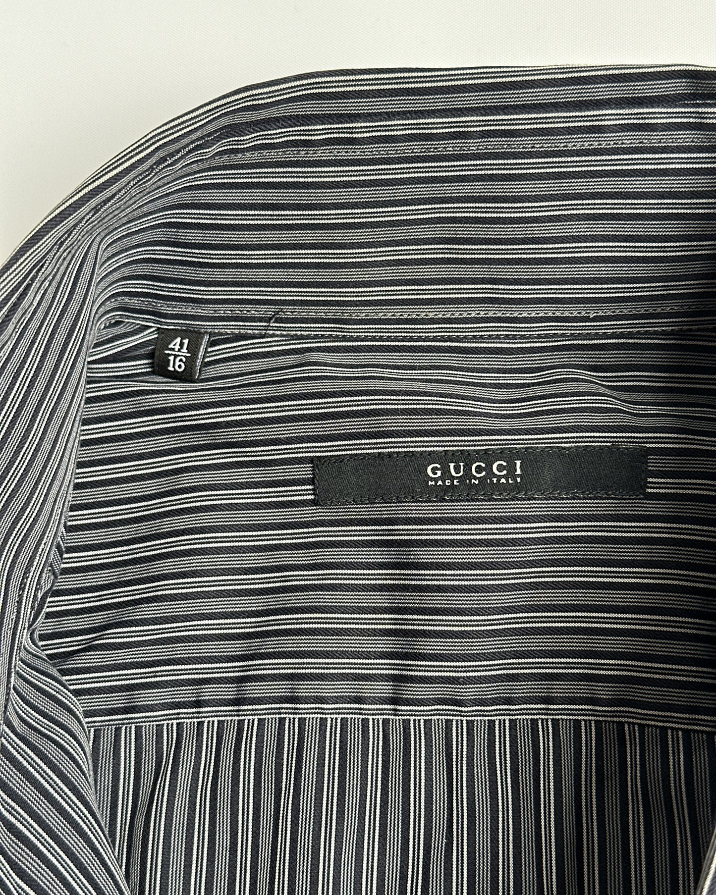 Gucci by Tom Ford Pinstriped Button Up Shirt