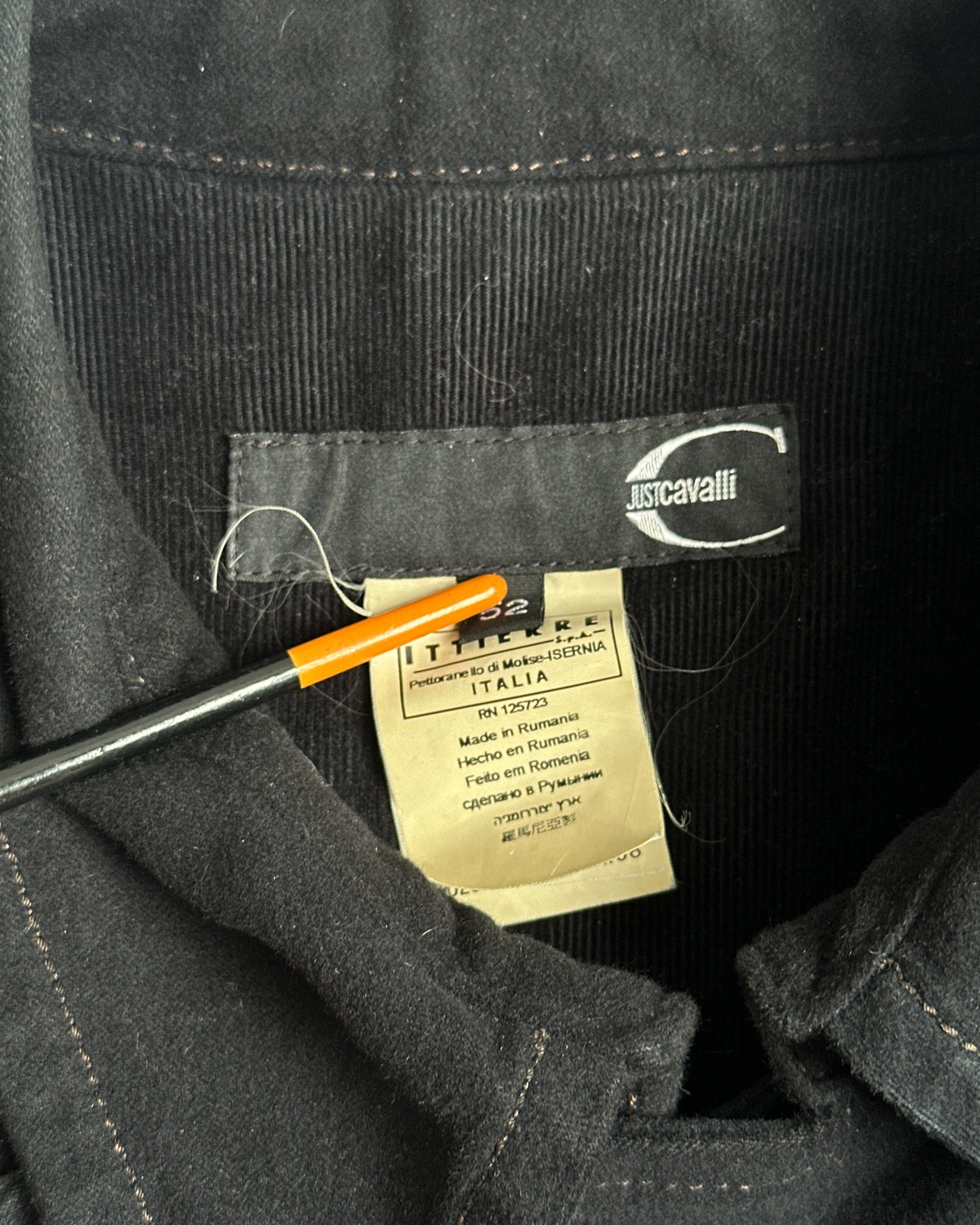 Cavalli Moleskin Biker Jacket