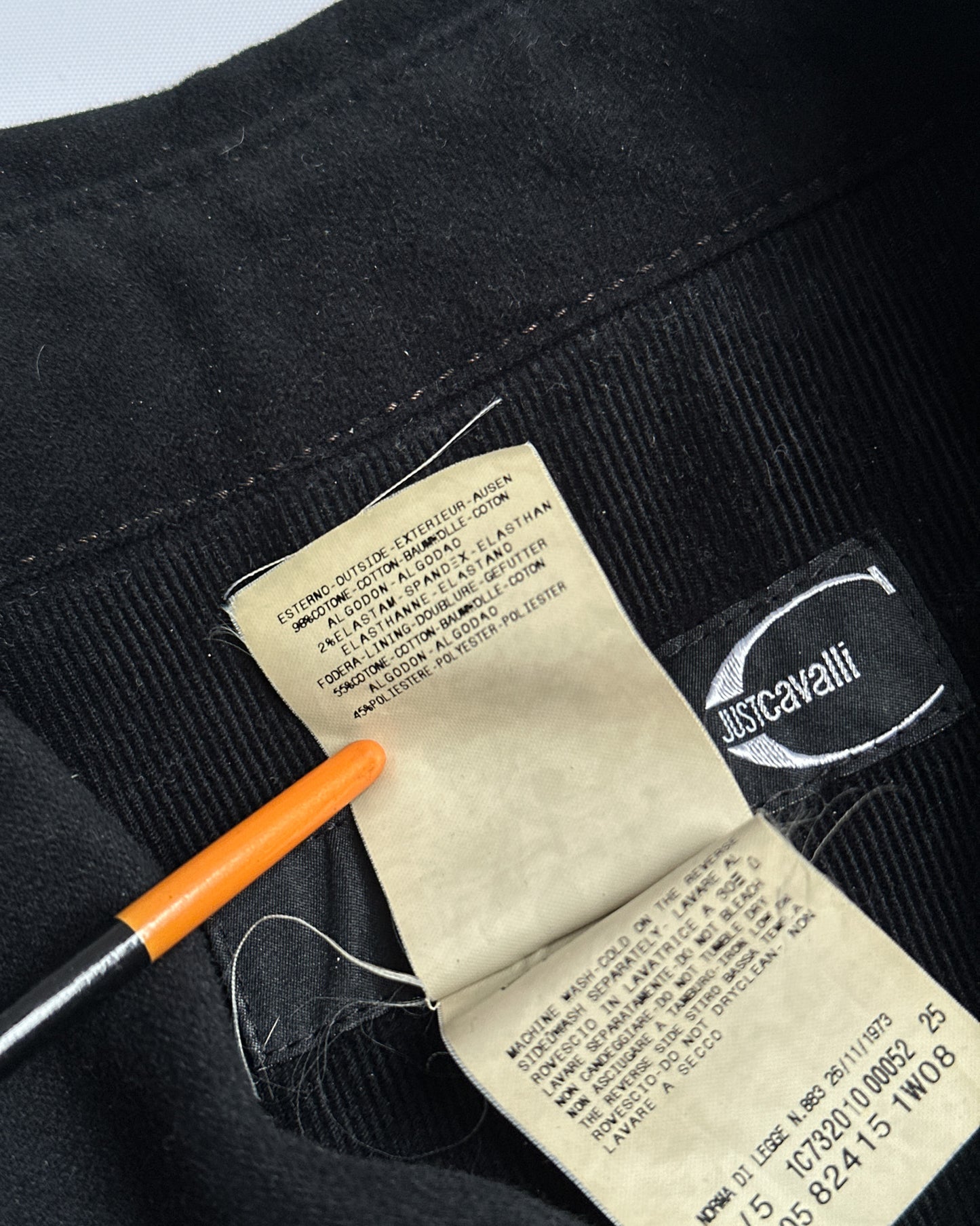 Cavalli Moleskin Biker Jacket