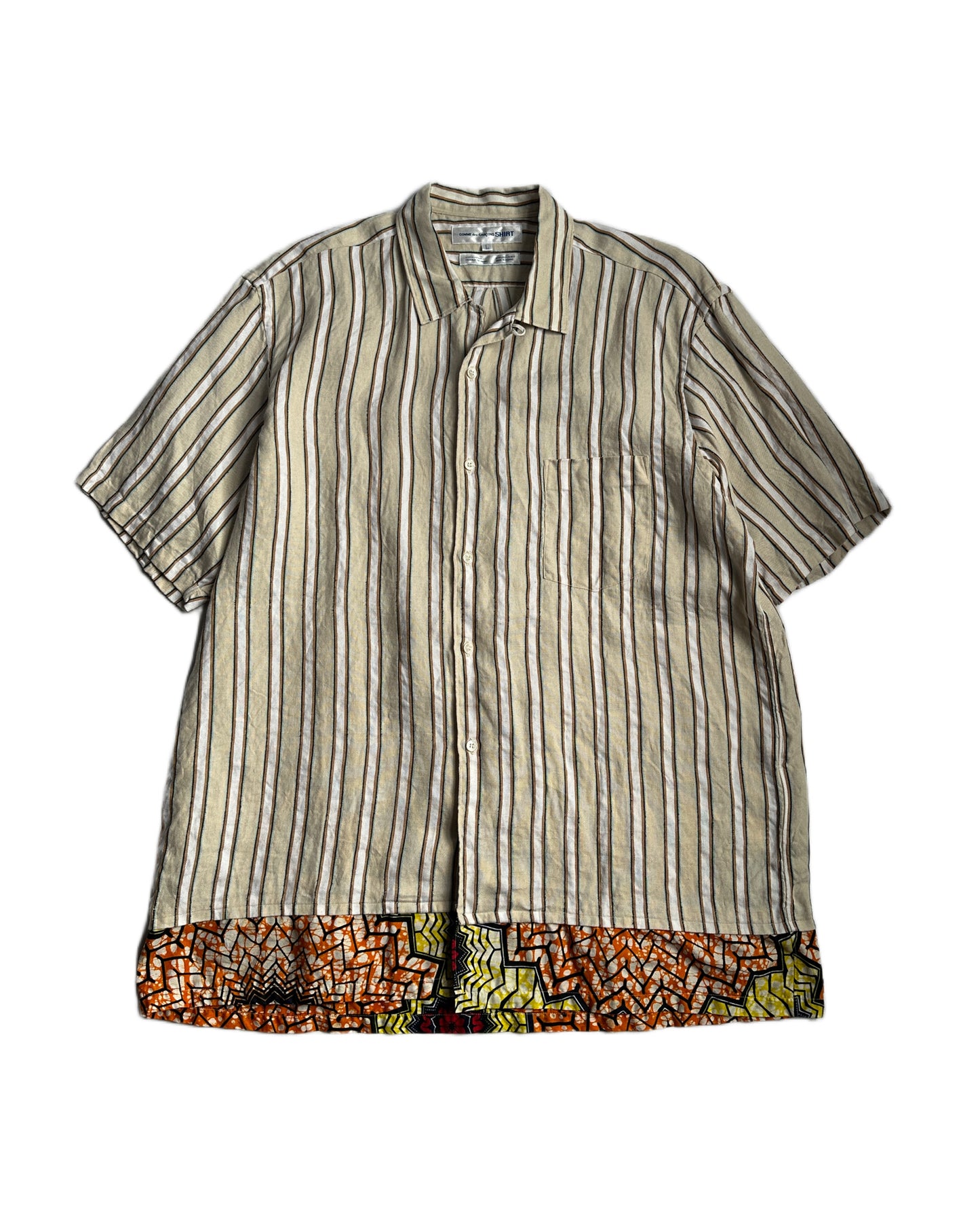 Comme des Garcons SHIRT Linen Multi Media SS Button Up Shirt