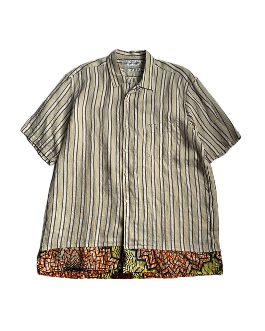 Comme des Garcons SHIRT Linen Multi Media SS Button Up Shirt