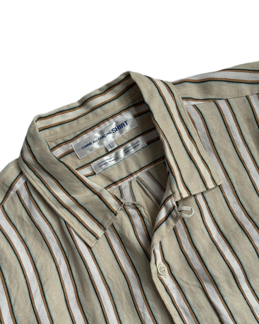 Comme des Garcons SHIRT Linen Multi Media SS Button Up Shirt