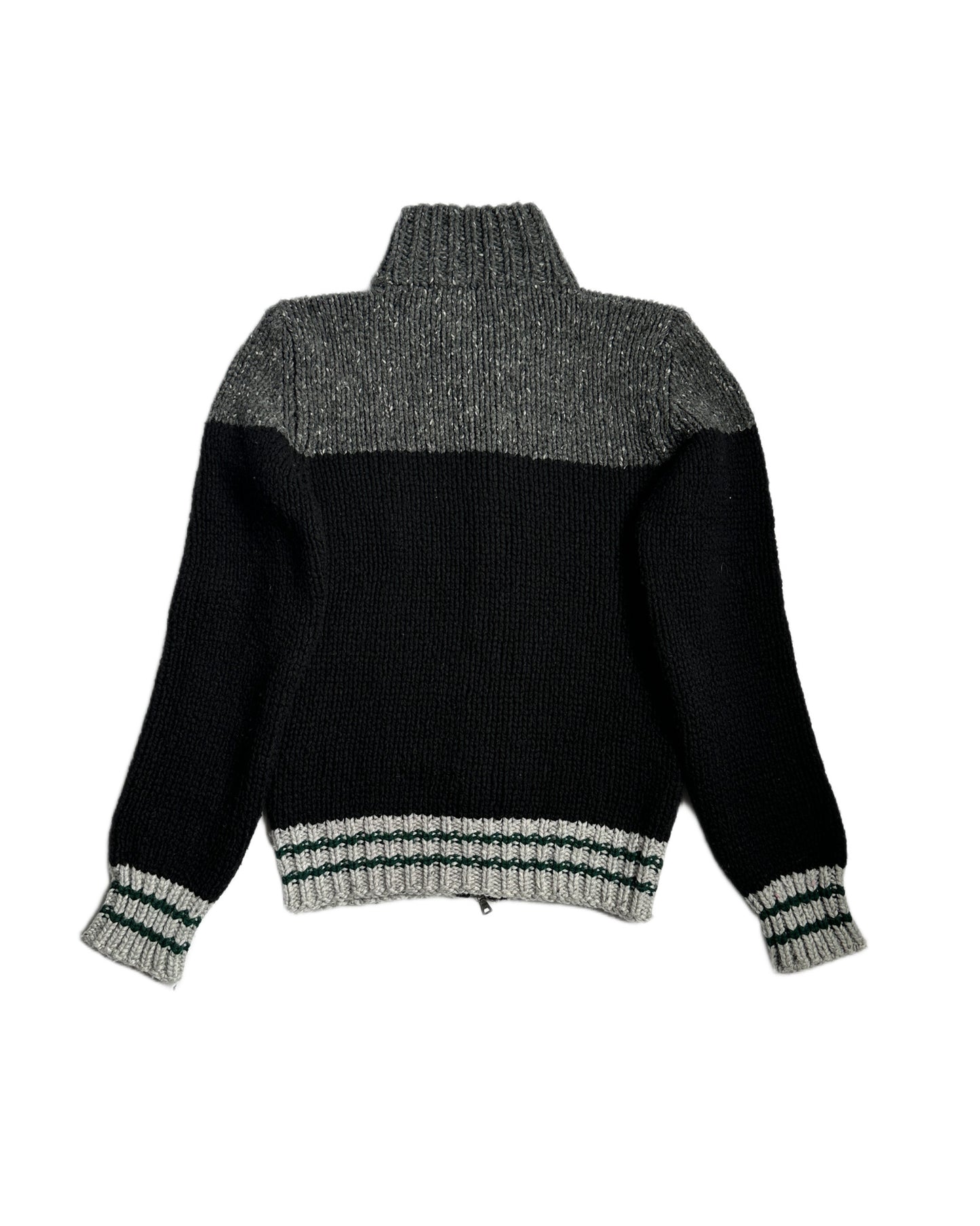 Prada Sport Fair Isle Full Zip Wool Sweater