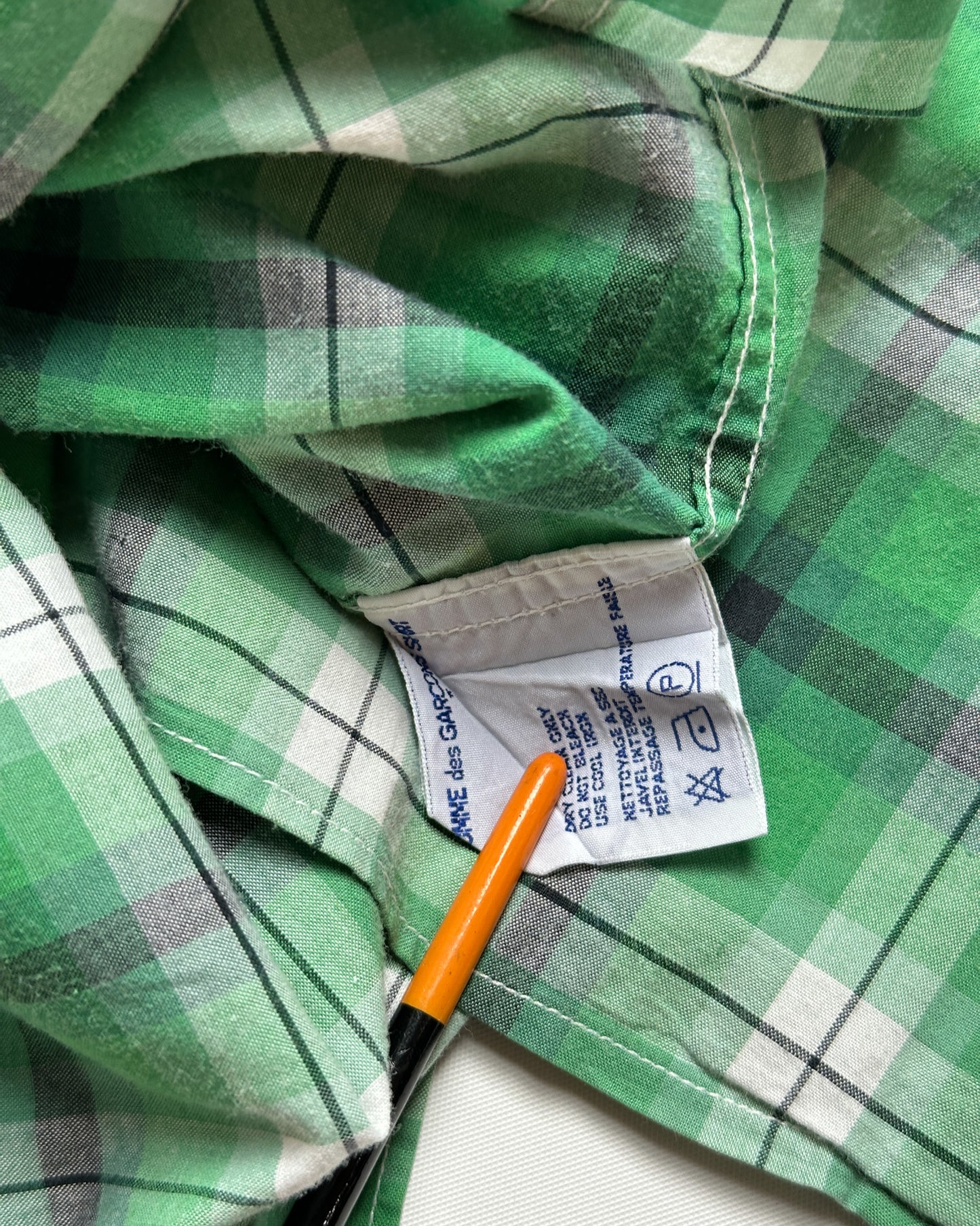 Comme des Garcons SHIRT Check Short Sleeve Button Up Shirt