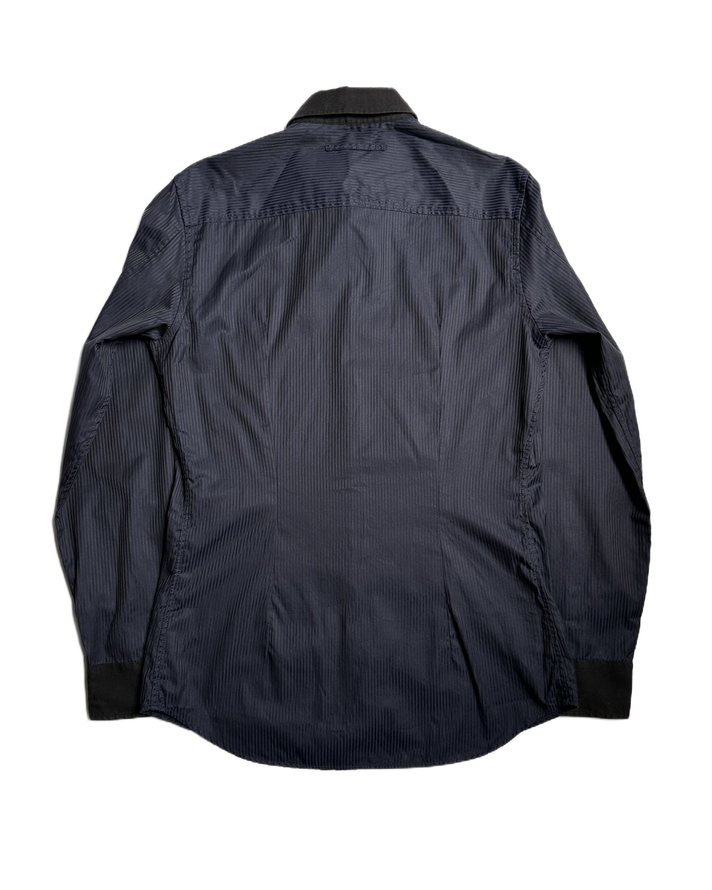 Prada Sport Striped Overdyed Button Up Shirt