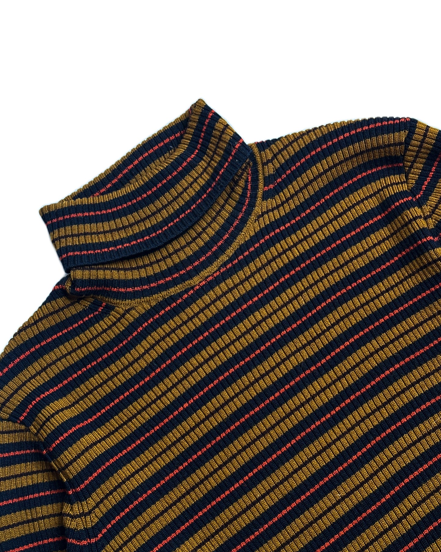 Dries Van Moten Merino Wool Striped Turtleneck