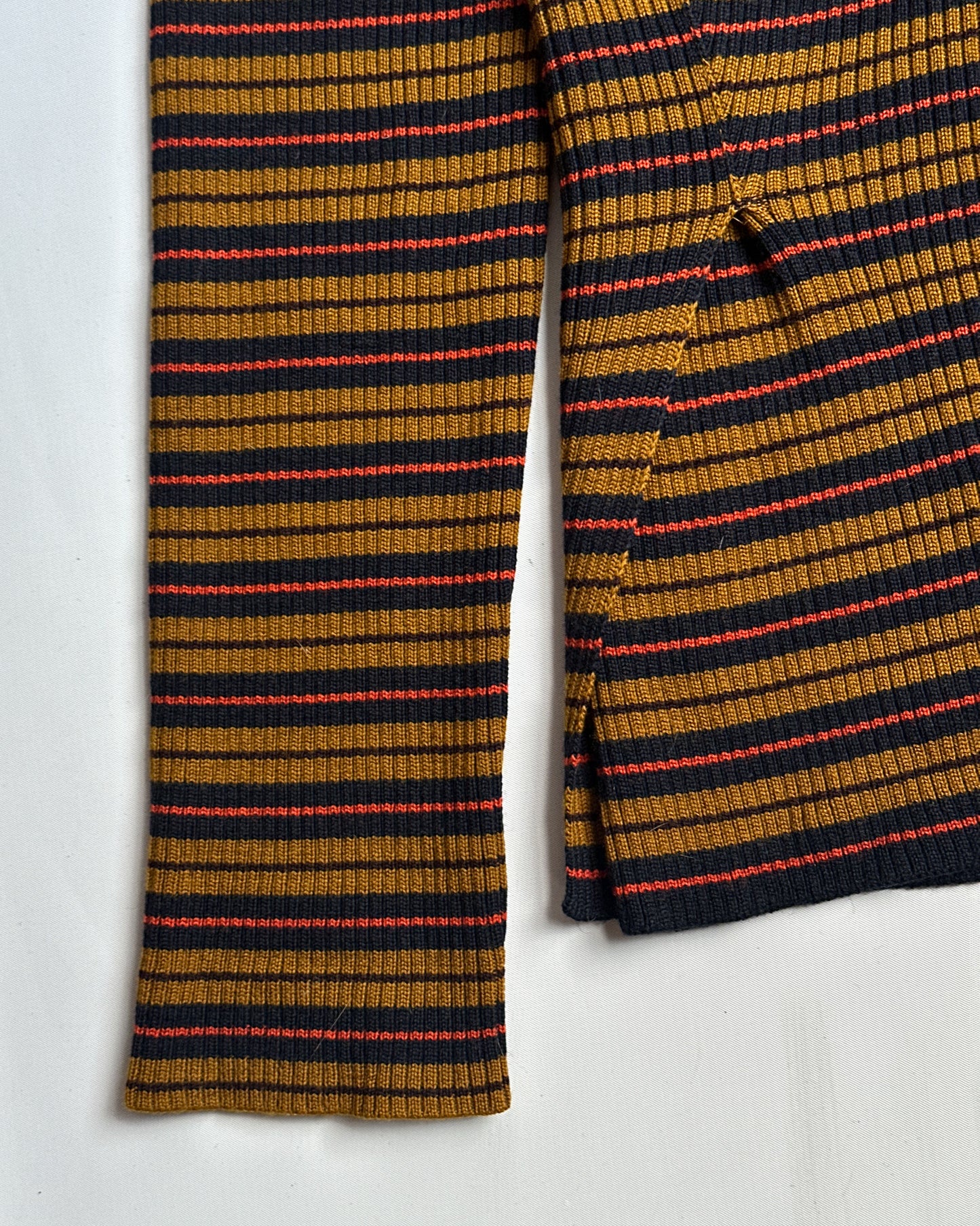 Dries Van Moten Merino Wool Striped Turtleneck