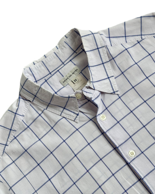 Vintage Dries Van Noten Check Short Sleeve Button Up Shirt