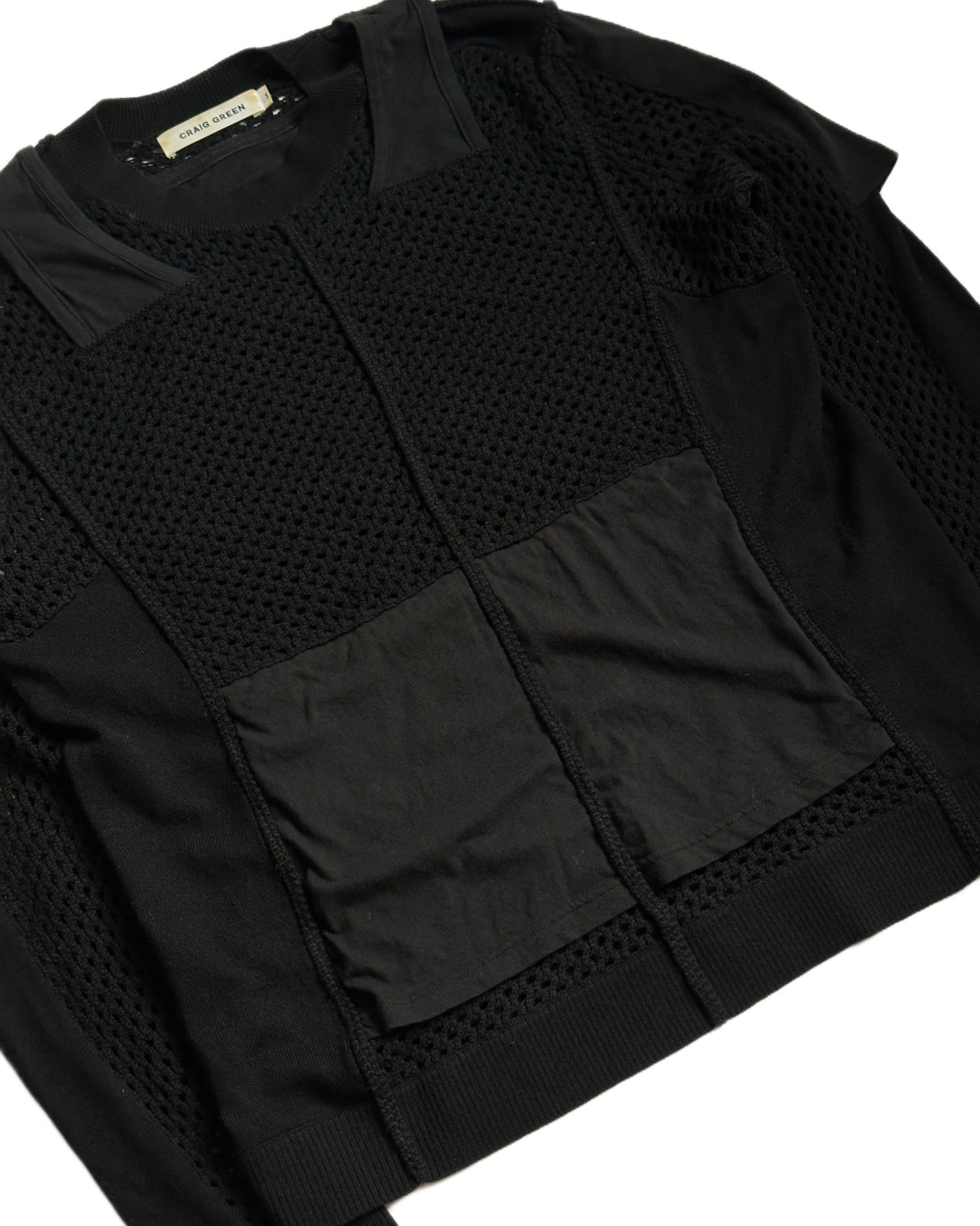 Craig Green Paneled Open Gauge Wool Sweater