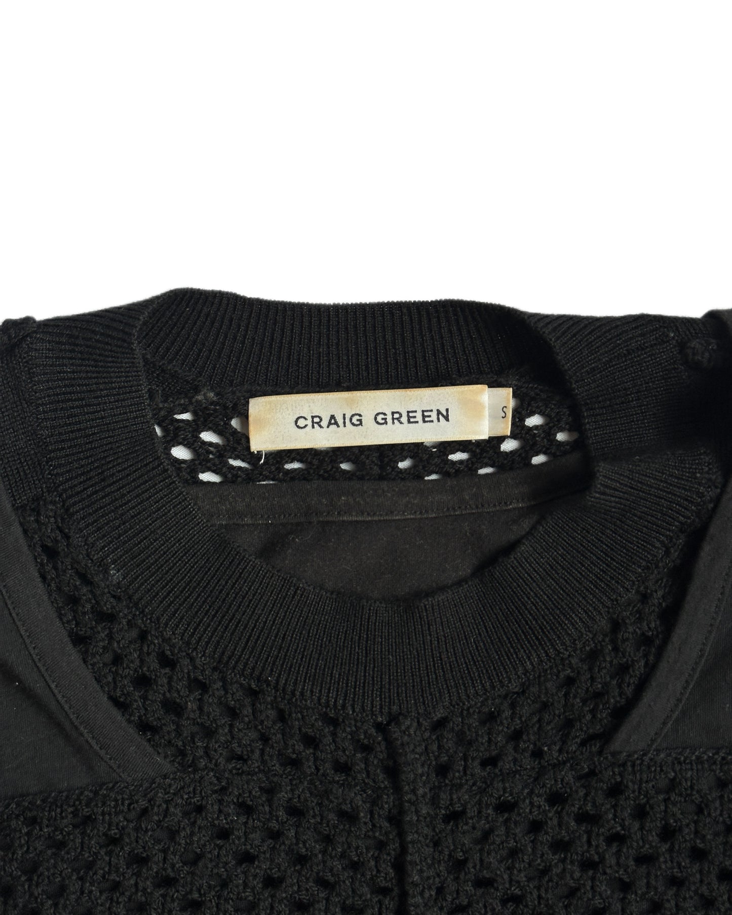 Craig Green Paneled Open Gauge Wool Sweater